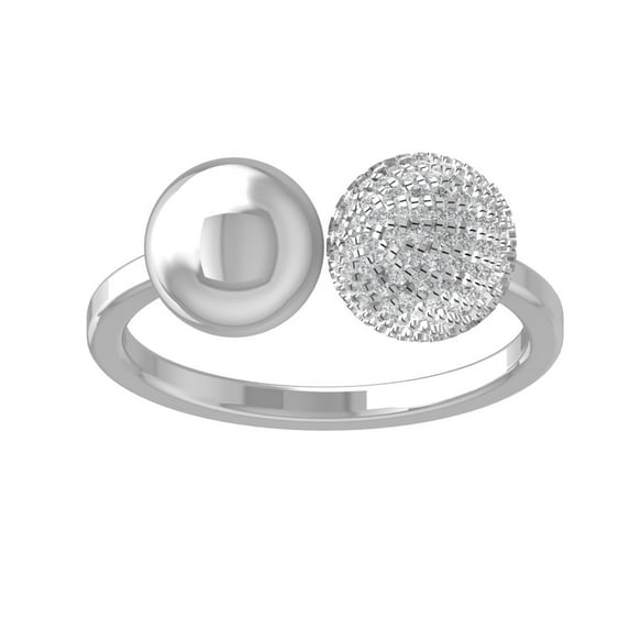 ARAIYA FINE JEWELRY Sterling Silver Round Lab Grown Diamond Fashion Band Ring (4 1/2 cttw, VS Clarity, D-E Color) Size 8