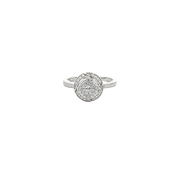 ARAIYA FINE JEWELRY Sterling Silver Round-Shape Lab Grown Diamond Engagement Ring (1/3 Cttw, D-F Color, VS1 Clarity) Size 7