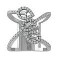 thumbnail image 1 of ARAIYA FINE JEWELRY Sterling Silver Round and Baguette-shape Lab Grown Diamond Wedding Band Ring (1/2 cttw, D-F Color, VS Clarity) Size 9, 1 of 4