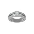 thumbnail image 1 of ARAIYA FINE JEWELRY Sterling Silver Round and Princess-shape Diamond Solitaire Engagement Ring (1 cttw, I-J Color, I2-I3 Clarity) Size 6, 1 of 3