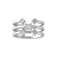thumbnail image 1 of ARAIYA FINE JEWELRY Sterling Silver Round and Princess shape Lab Grown Diamond Band Ring (1/3 cttw, VS Clarity, D-F Color) Size 6.5, 1 of 4