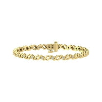 ARAIYA FINE JEWELRY 10K Yellow Gold Lab Grown Diamond Fancy Bracelet (1/2 cttw, D-E Color, VS Clarity) 7"