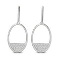 thumbnail image 1 of ARAIYA JEWELRY 10K White Gold Diamond Dangle Earrings for Women (1/3 Ctw, I-J Color, I2-I3 Clarity), 1 of 8