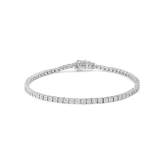 ARAIYA JEWELRY 10k White Gold Diamond Tennis Bracelet (2 Cttw, I-J/ I2-I3), 7"