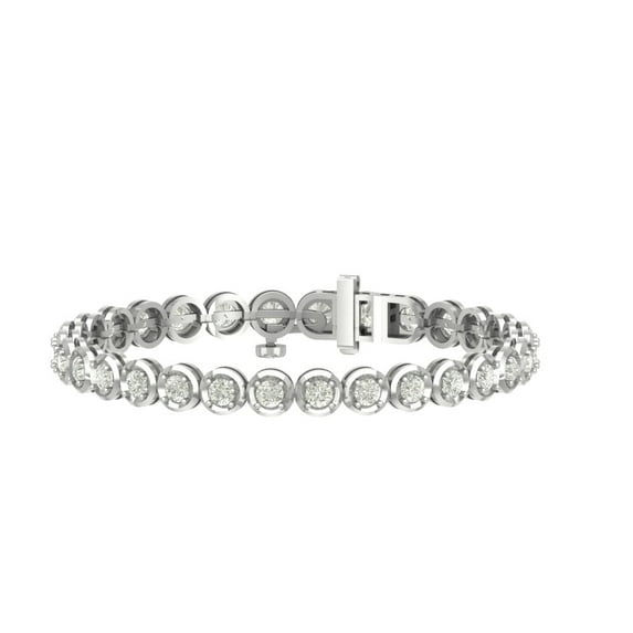 ARAIYA JEWELRY 14k White Gold Diamond Tennis Bracelet (3 Cttw, I-J/ I2-I3), 7"