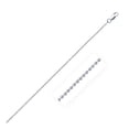 thumbnail image 1 of ARAIYA FINE JEWELRY 925 Sterling Silver 1.52 mm Rhodium Plated Bead Chain 24'' for Women, 1 of 6
