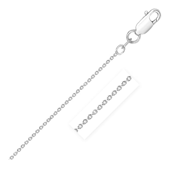 ARAIYA FINE JEWELRY 925 Sterling Silver 2.54 mm Rhodium Plated Cable Chain 20'' for Women