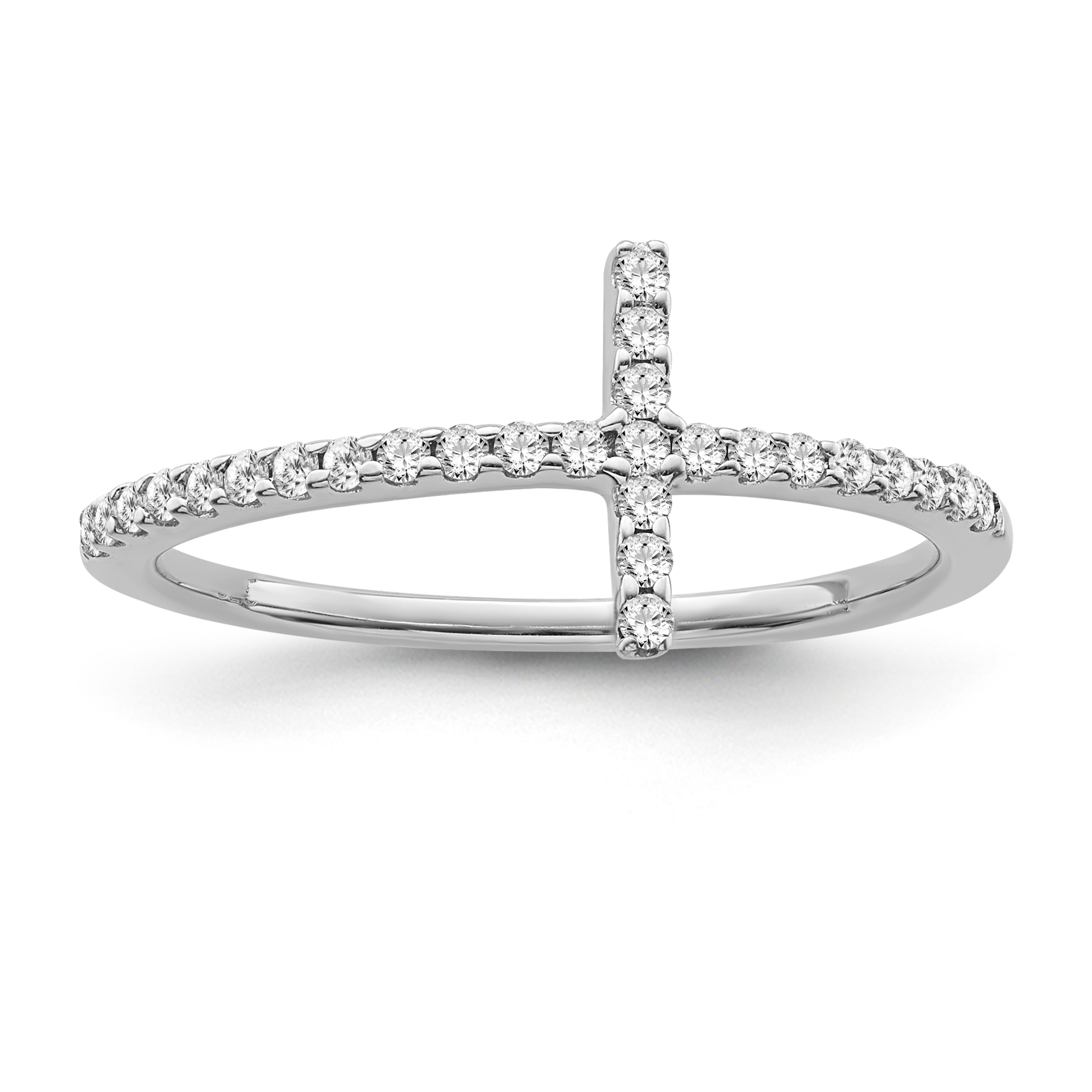 925 Sterling Silver Cross Ring – Christ Promise Band, 21mm, Sizes 5-12