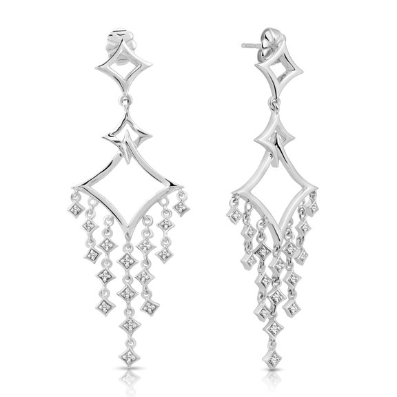 ARAIYA JEWELRY Sterling Silver Diamond Dangle Earrings for Women