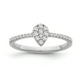 thumbnail image 1 of ARAIYA JEWELRY Sterling Silver Diamond Pear Shape Ring for Women (1/5 Cttw, I-J Color, I2-I3 Clarity), Size 6, 1 of 9