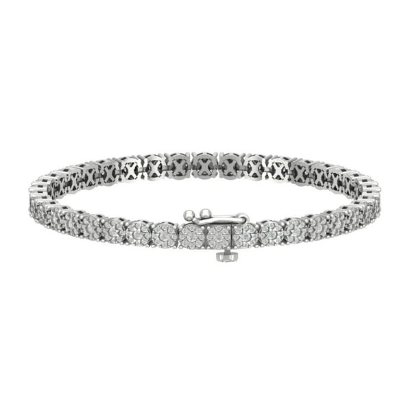 ARAIYA JEWELRY Sterling Silver Diamond Tennis Bracelet (3 Cttw, I-J/ I2-I3), 7"