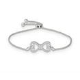 thumbnail image 1 of ARAIYA Sterling Silver Diamond Infinity Bolo Bracelet for Women (1/4 Cttw, I-J Color, I2-I3 Clarity), 1 of 5