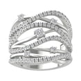 thumbnail image 1 of ARAIYA Sterling Silver Round Diamond Fashion Band Ring (1 cttw, I-J Color, I2-I3 Clarity), Size 5, 1 of 4