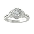 thumbnail image 1 of ARAIYA Sterling Silver Round Diamond Halo Engagement Ring (1/2 cttw, I-J Color, I2-I3 Clarity), Size 10, 1 of 4