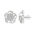 thumbnail image 1 of ARAIYA Sterling Silver Round Diamond Stud Earrings (5/8 cttw, I2-I3 Clarity, I-J Color), 1 of 4