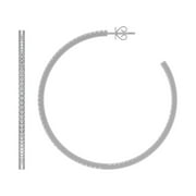 ARAIYA Sterling Silver Round Lab Grown Diamond C-Hoop Earrings (2 cttw, VS Clarity, D-E Color)