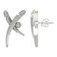 thumbnail image 1 of ARAIYA Sterling Silver Round Lab Grown Diamond Stud Earrings (1/8 cttw, VS Clarity, D-E Color), 1 of 4