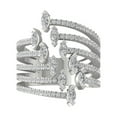 thumbnail image 1 of ARAIYA Sterling Silver Round and Marquise-shape Diamond Fashion Band Ring (1 cttw, I-J Color, I2-I3 Clarity), Size 9.5, 1 of 4