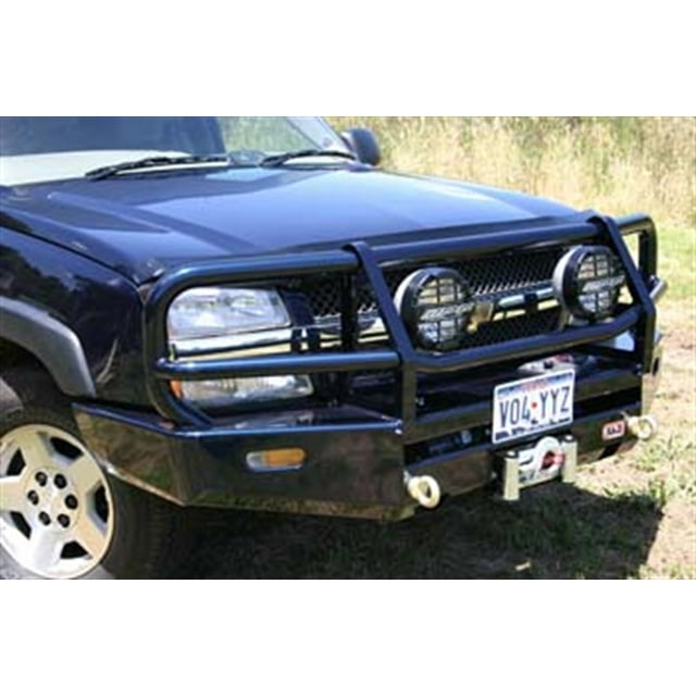ARB 4x4 Accessories Black Chevrolet Silverado Deluxe Bull Bar Winch