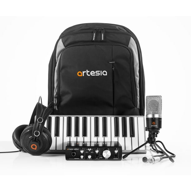 ARB6 Backpack Recording Studio with Xkey 25 USB, Audio Interface, Microphone, Headphones and