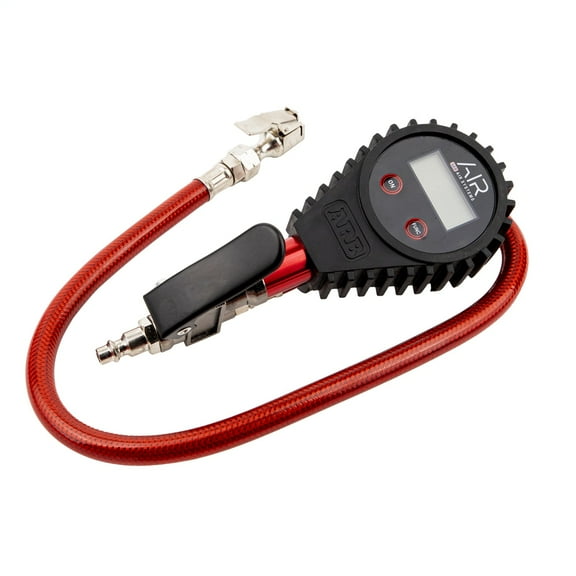 ARB ARB601 Digital Tire Pressure Gauge with Braided Hose and Chuck, Inflator and Deflator 25-75 PSI Readings