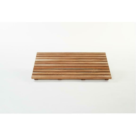 Natural Teak 14 in. x 24 in. Gala Bathroom Shower Mat