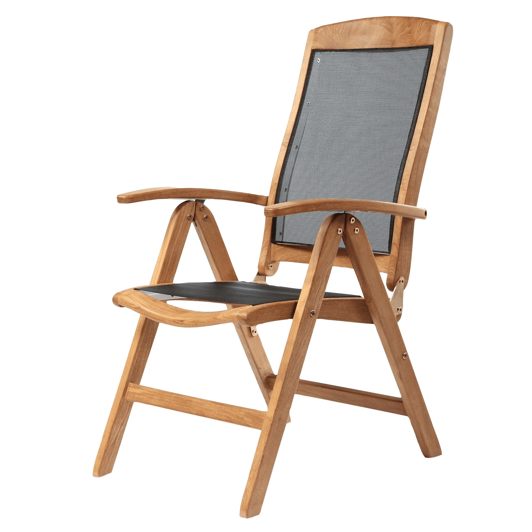 Arb Teak Brown Recliner Chair with Mesh Seat