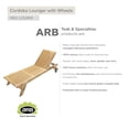 thumbnail image 1 of ARB TEAK & SPECIALTIES LOU404 Teak Lounger Cordoba with Wheels - KD, 1 of 1