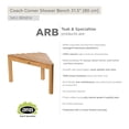 thumbnail image 1 of ARB TEAK & SPECIALTIES BEN514 Teak Shower Bench Coach corner 31.5' (80 cm), 1 of 1