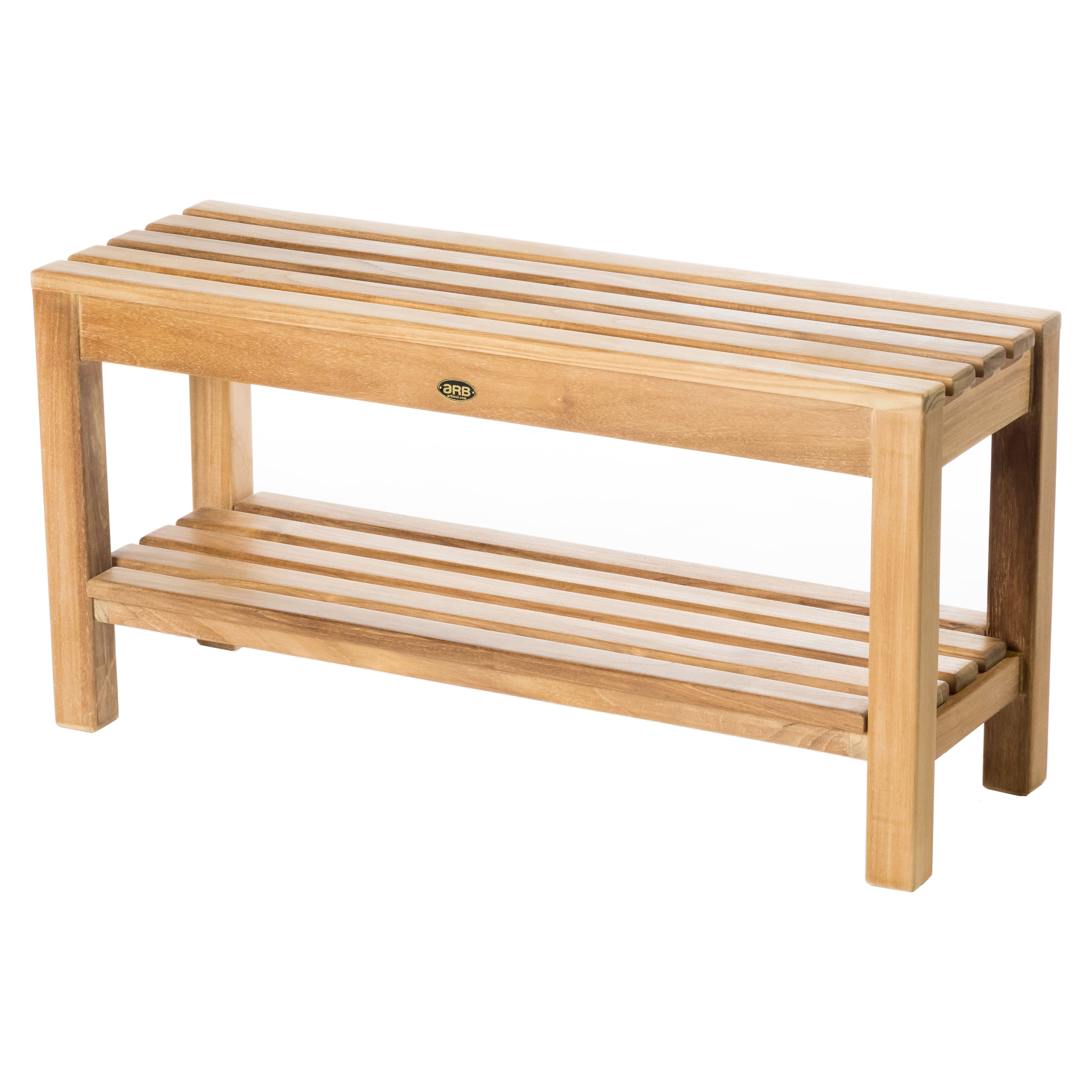Teak Wood Spa Shower Bench with Removable Shelf
