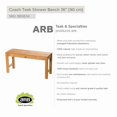 thumbnail image 1 of ARB TEAK & SPECIALTIES BEN534 Teak Shower Bench Coach 36' (90 cm), 1 of 1