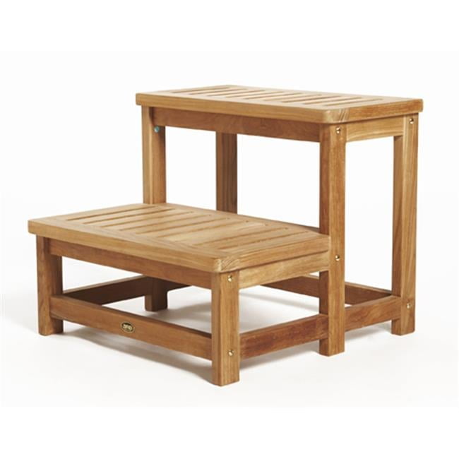 Fiji 34.5 Inch Teak Wood Bathtub Seat and Caddy