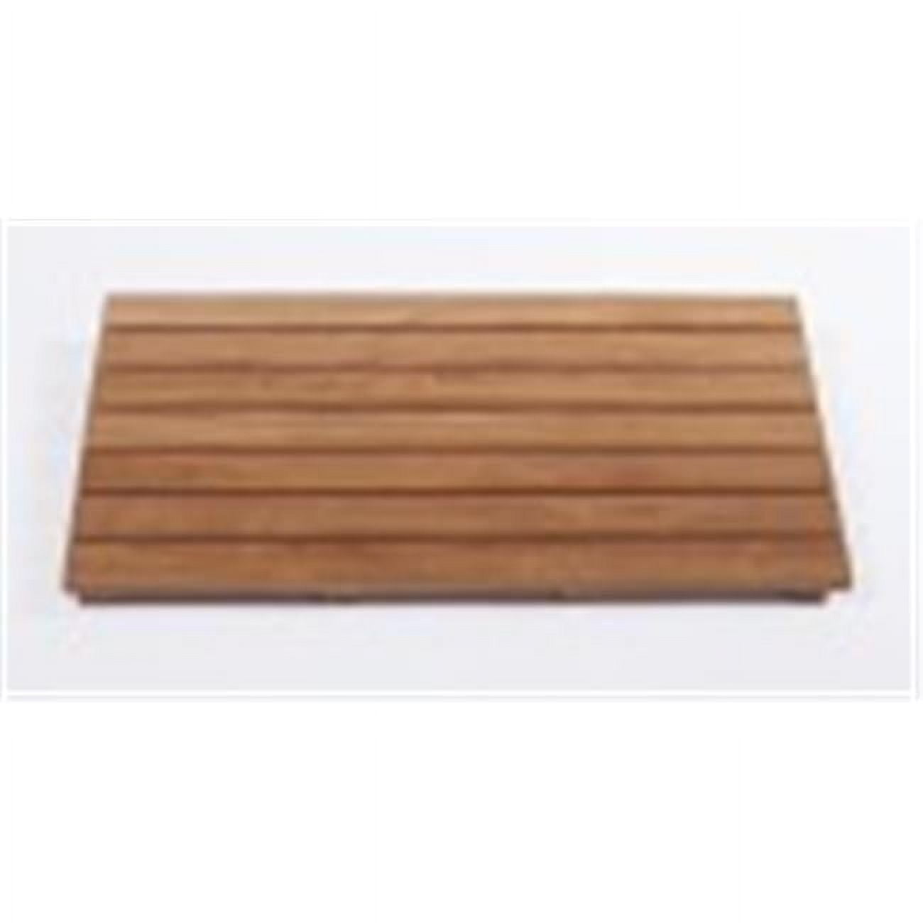 Natural Teak Wood 26" x 16" Shower Mat