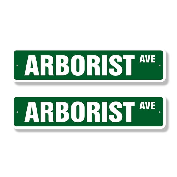 ARBORIST Classic Street Sign (2 Pack) tree trees service surgeon arboriculturist Road Sign | 6" X 24" Plastic Address Sign