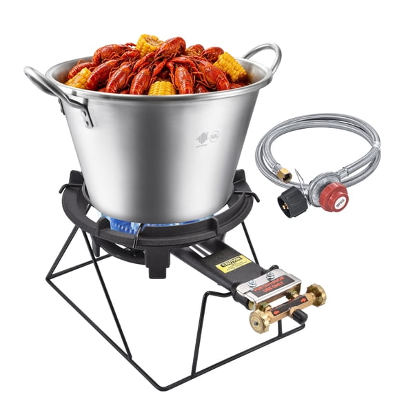 ARC 22QT Mexican Cazo Set Outdoor Wok,80,000BTU Propane Burner With Stand