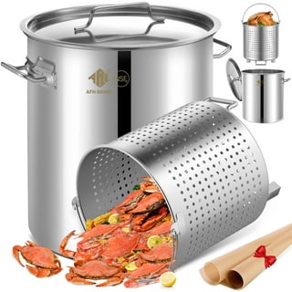 Pot Strainer Basket 36QT Heavy Commercial Stainless Steel Duty Outdoor  Stockpot