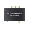 thumbnail image 1 of ARC Adapter 192KHz ARC Audio Extractor with Digital Optical TOSLINK SPDIF Coaxial, ARC to RCA Audio Converter Analog 3.5mm L/R Stereo, Audio Splitter for HDTV Soundbar Amplifier, 1 of 6