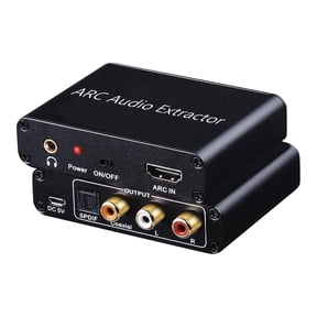 ARC Audio Adapter Extractor for HDTV DVD Gaming Consoles 192kHz DAC Converter with SPDIF/Coaxial/Optical/RCA/3.5mm Outputs HDMI ARC to Analog Audio Splitter for Home Theater Soundbar Setup,A