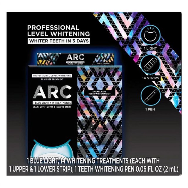 ARC Blue Light Teeth Whitening Kit with Bonus ARC Teeth Whitening Pen, 14 ct.
