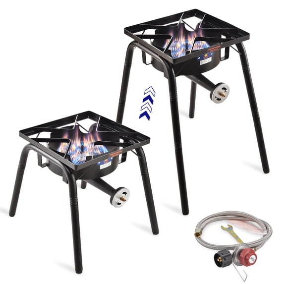 ARC Camping Stove Propane Burner 200,000BTU, Outdoor propane Camp Stove For Outdoor Cooking with Height Adjustable Legs