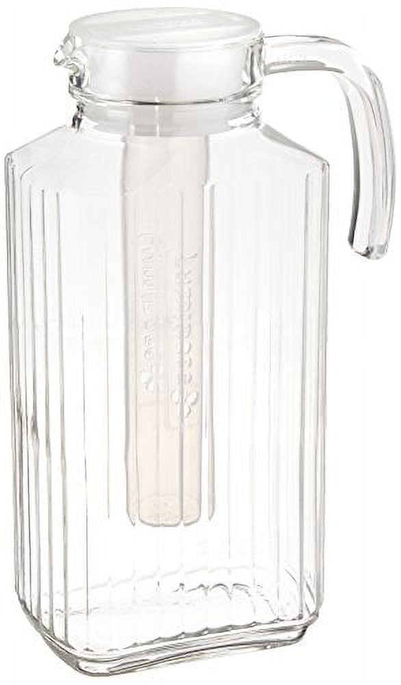 Luminarc QUADRO Wine Water Juice Jug Decanter Ribbed Glass Pitcher With Lid