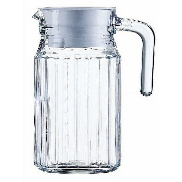 Luminarc Quadro 16.75-Ounce Jug/Pitcher with White Lid