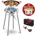 thumbnail image 1 of ARC Nonstick Paella Pan, Stainless Steel Paella Burner and Stand Set, Paella Pan Set with Propane Burner Head, Carry Bag, Wok Spatula, Foldable Brackets Perfect for Stockpot, Wok (16 in-9 Servings), 1 of 6
