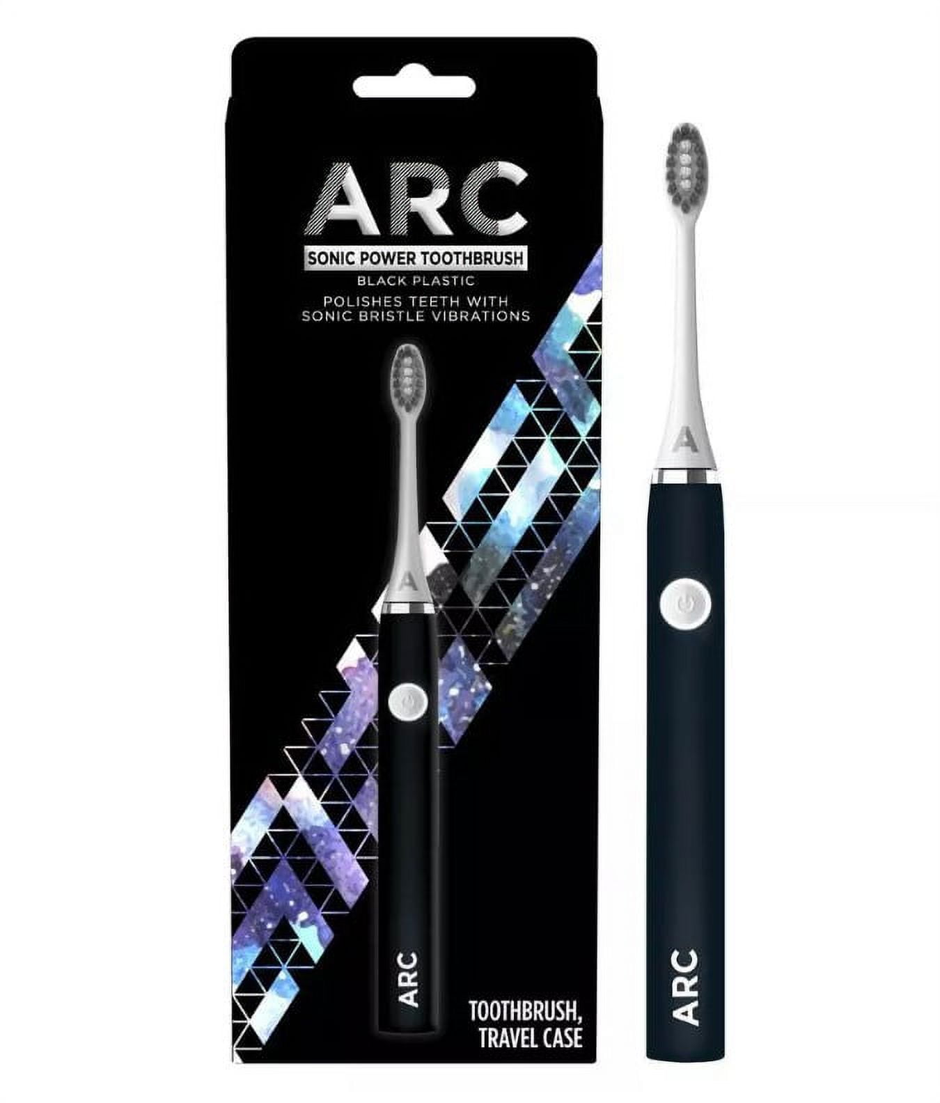 ARC Plastic Sonic Power Toothbrush with Travel Case Black