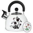 thumbnail image 1 of ARC Stainless Steel Whistling Tea Kettle - White - Magic Color Changing Design Tea Pot - 2QT Ergonomic Handle Stovetop Whistle Kettle - Free Folding Cup and Trivet Mat Included, 1 of 8
