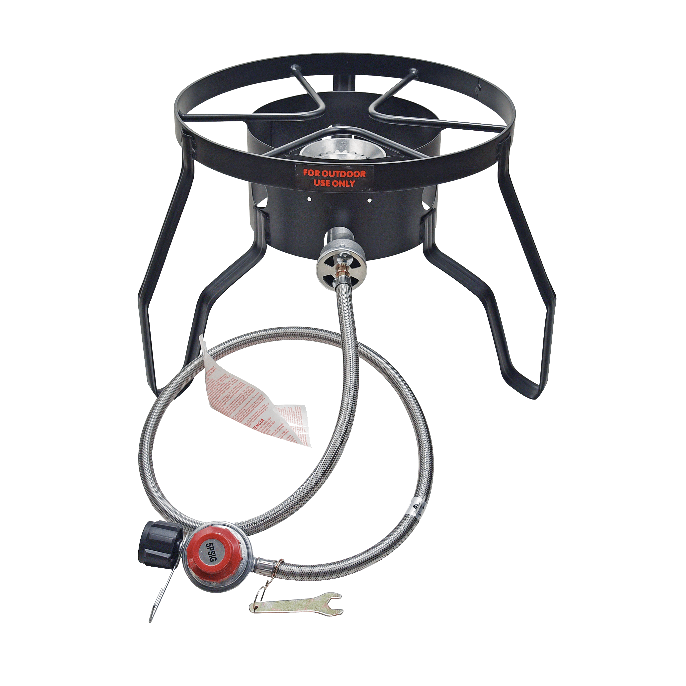 Black Cast Iron Single Burner Propane Outdoor Stove