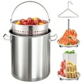 thumbnail image 1 of ARC USA 40QT Multi-Functional Stainless Steel Stockpot with Strainer Basket, Lift Hook, Steamer Insert Rack, and Divider, 1 of 8