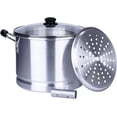 thumbnail image 1 of ARC USA Aluminum Stock Pot Tamale Steamer Pot with Steamer Rack & Steamer Tube Bakelite Handle Silver 12 Quart, 1 of 6