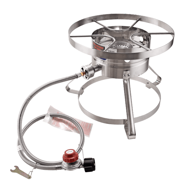 ARC USA SS3830S 37,000 BTU Outdoor Propane Cooker, Detachable Stainless Steel Burner for Outside