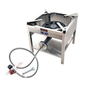 ARC USA SS4242S Stainless Steel Propane Burner Outdoor Cooker Stove for Turkey Frying Seafood Crawfish Boiling 200,000 BTU